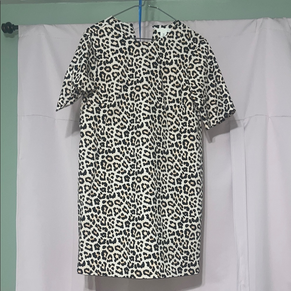 H&M Leopard Print Dress - Black and Cream